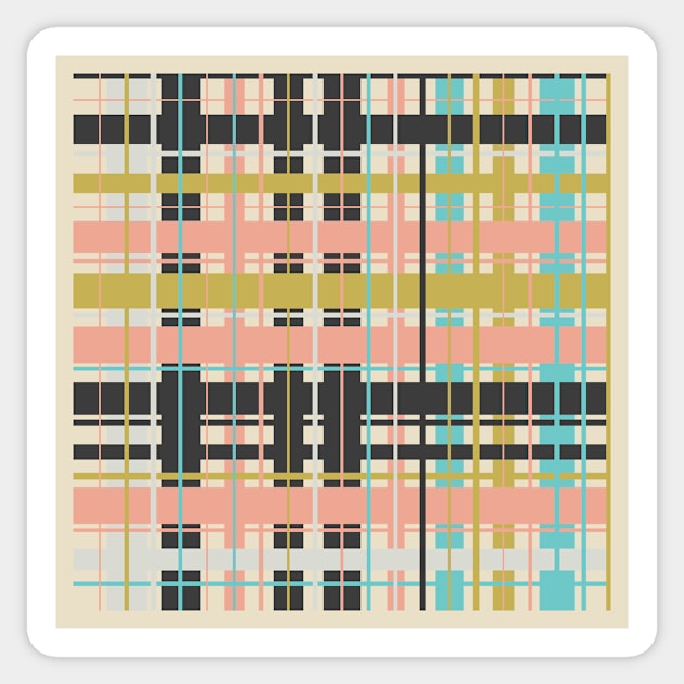 Plaid pattern Sticker by Gaspar Avila